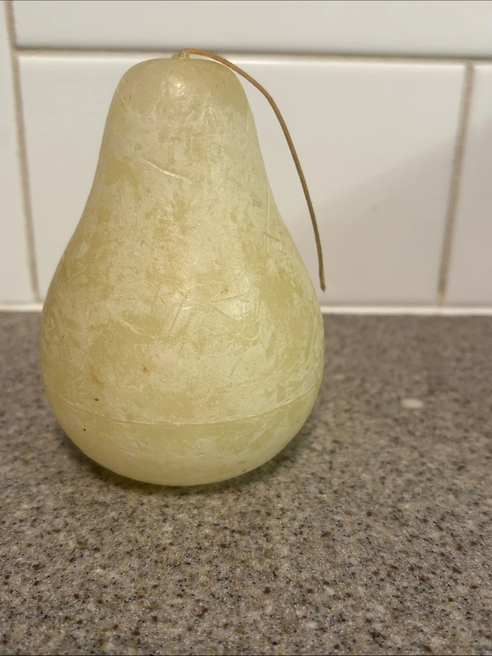 Pear-Shaped Cream Decorative Candle